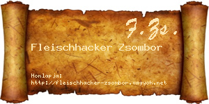 Fleischhacker Zsombor névjegykártya