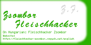 zsombor fleischhacker business card